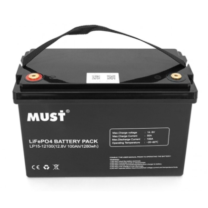 Аккумулятор ﻿литиевый Must LP15-12100 LiFePO4 12.8V 100AH