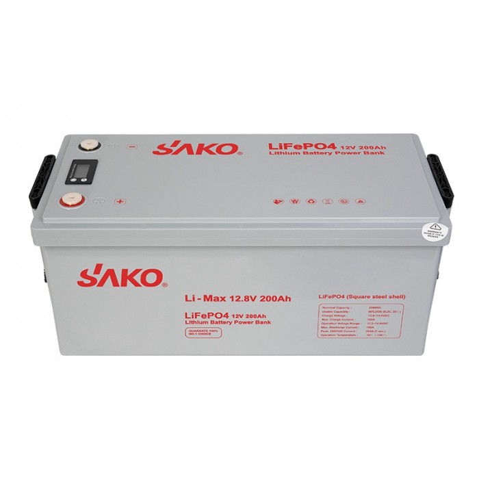 Акумулятор SAKO Li-Max LiFePO4 12.8V 200AH Акумулятор SAKO Li-Max LiFePO4 12.8V 200AH