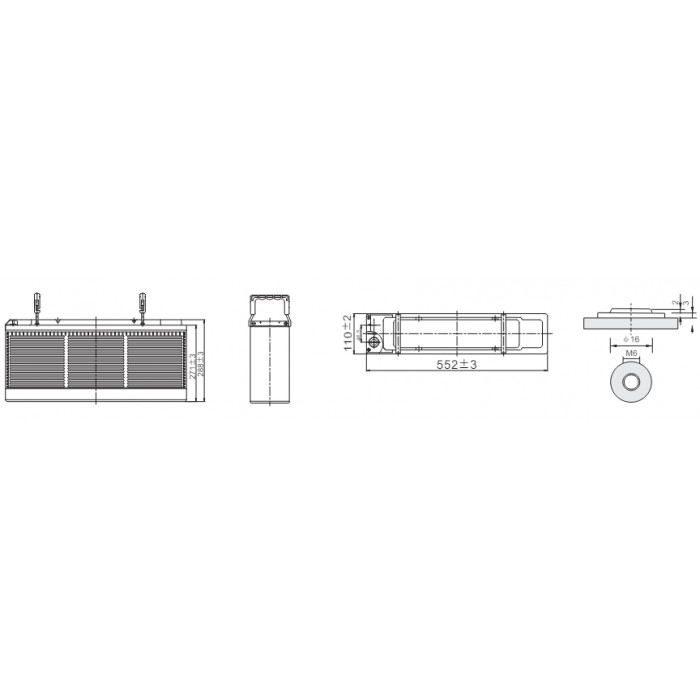 Акумулятор SUN Battery SB12-150Ah FT V0 AGM