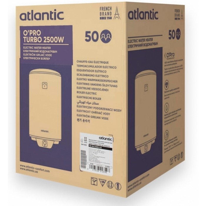 Водонагрівач Atlantic O'Pro Turbo VM 050 D400S-2-B 2500W