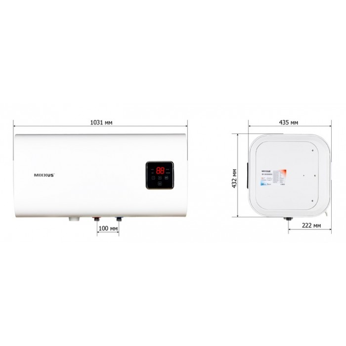 Горизонтальный водонагреватель MIXXUS EWH-14100 CUBE WET(H) (WH0616)