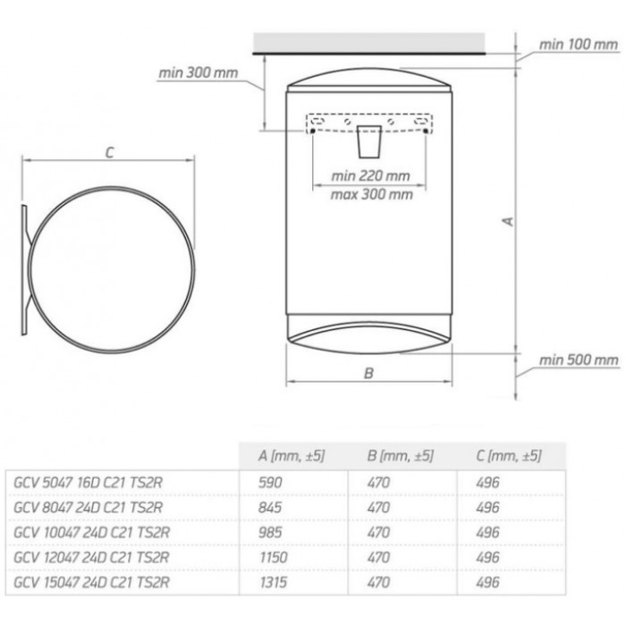 Водонагрівач TESY Modeco GCV 100 47 24D C21 TS2RC