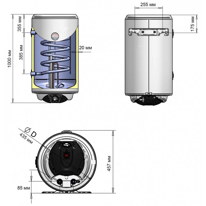 Бак непрямого нагріву з ТЕНом Thermo Alliance CWH 10044 4S L Бак непрямого нагріву з ТЕНом Thermo Alliance CWH 10044 4S L