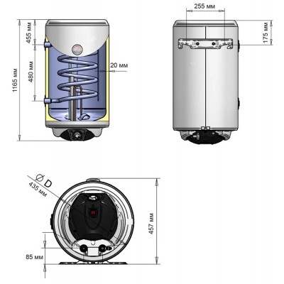 Бак косвенного нагрева с ТЭНом Thermo Alliance CWH 12044 5S R