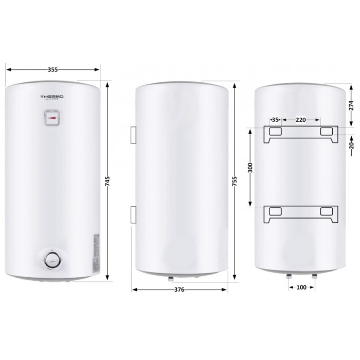 Водонагрівач Thermo Alliance SLIM D50V15Q1 50 л 1,5 кВт