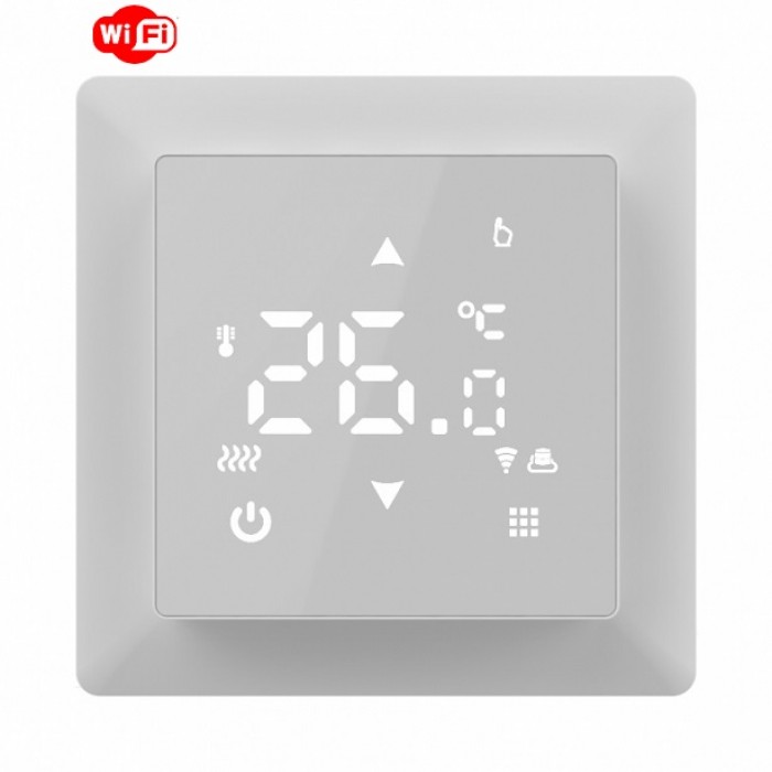 Терморегулятор теплої підлоги In-Therm PWT 516 Wi-Fi White Matte