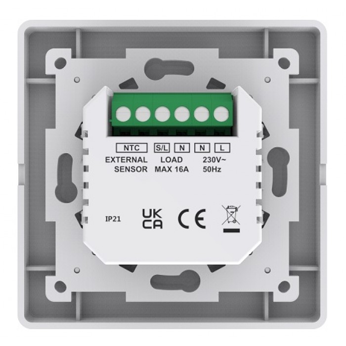 Терморегулятор теплої підлоги In-Therm RTC 19 SL White