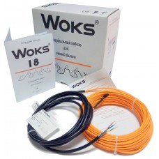 Двухжильный нагревательный кабель Woks 18 6 м/100 Вт