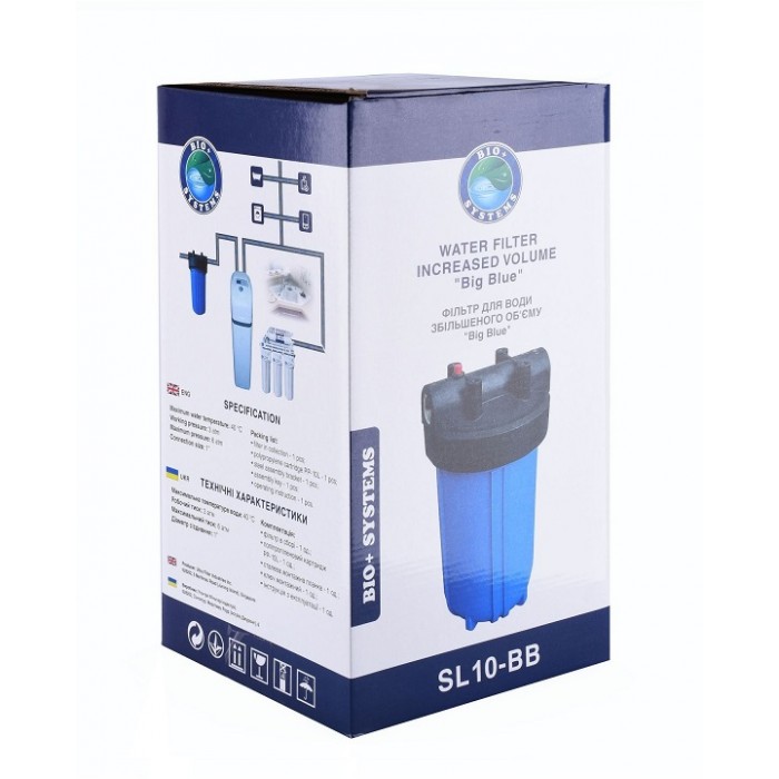 Фільтр-колба з картриджем Bio+ Systems SL10-BB Big Blue 10 1" Фільтр-колба з картриджем Bio+ Systems SL10-BB Big Blue 10 1"