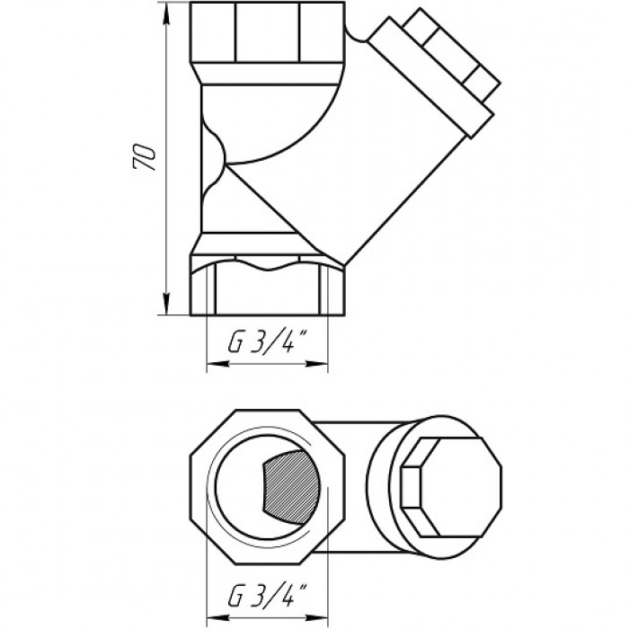 Фільтр грубої очистки косий ITAP 3/4" 192