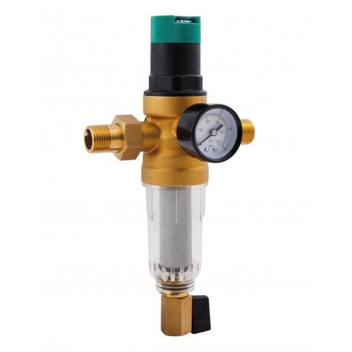 Фильтр самопромывной с редуктором для холодной воды Thermo Alliance Forte 1/2" SF128W15С
