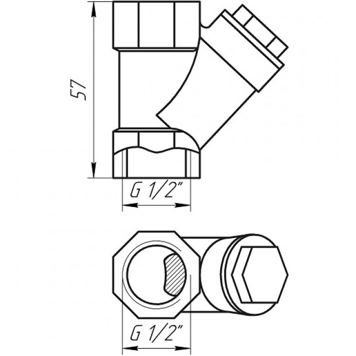 Фильтр грубой очистки косой Solomon S 1/2" SUPER 8010 Фильтр грубой очистки косой Solomon S 1/2" SUPER 8010