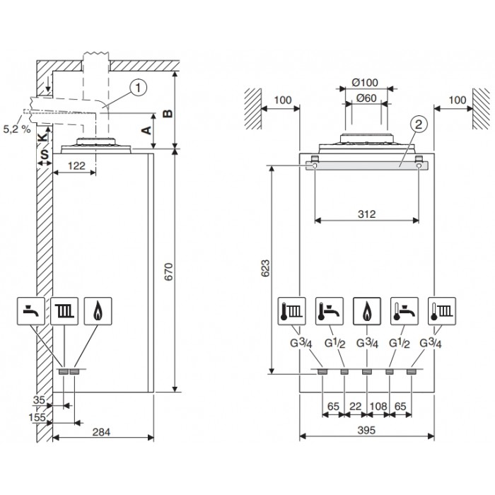 Газовый конденсационный котел BOSCH Condens GC1200W 24 C Газовый конденсационный котел BOSCH Condens GC1200W 24 C