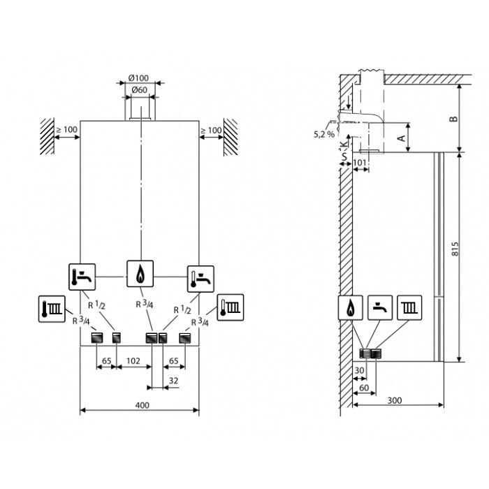 Газовий котел Bosch Gaz 6000 W WBN6000-24C RN