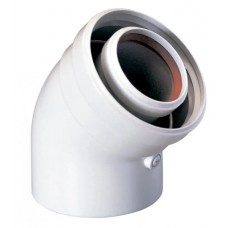 Колено дымохода SD Plus 60/100 мм 45°