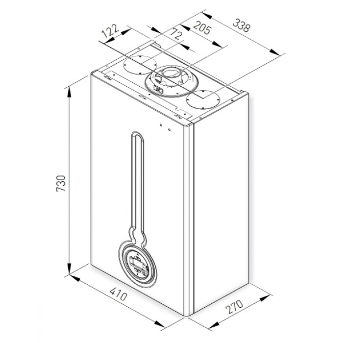 Газовый турбированный котел Radiant RSR 24 кВт