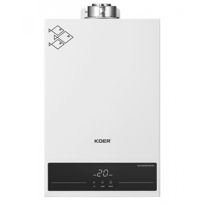 Турбована газова колонка KOER KWH.G0312 TURBO WHITE