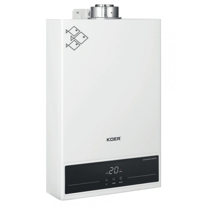 Турбована газова колонка KOER KWH.G0312 TURBO WHITE