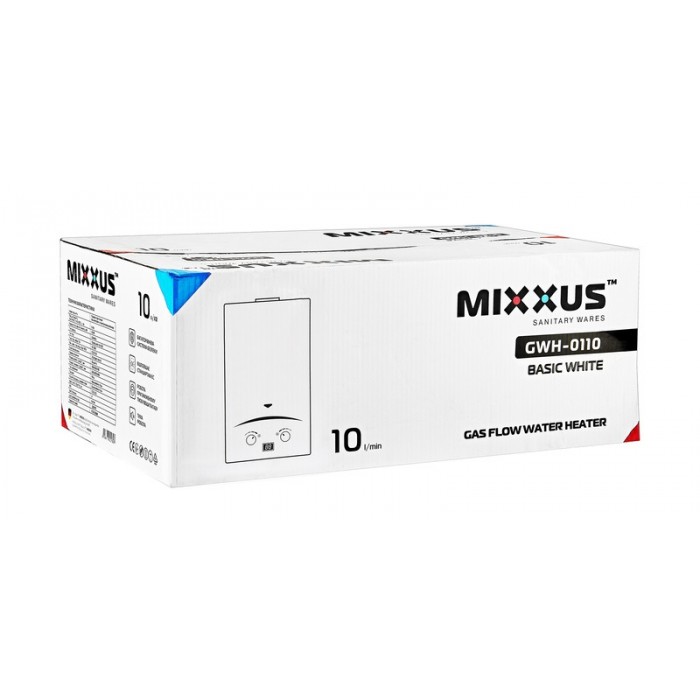 Газовая колонка Mixxus GWH-0110 BASIC WHITE Газовая колонка Mixxus GWH-0110 BASIC WHITE