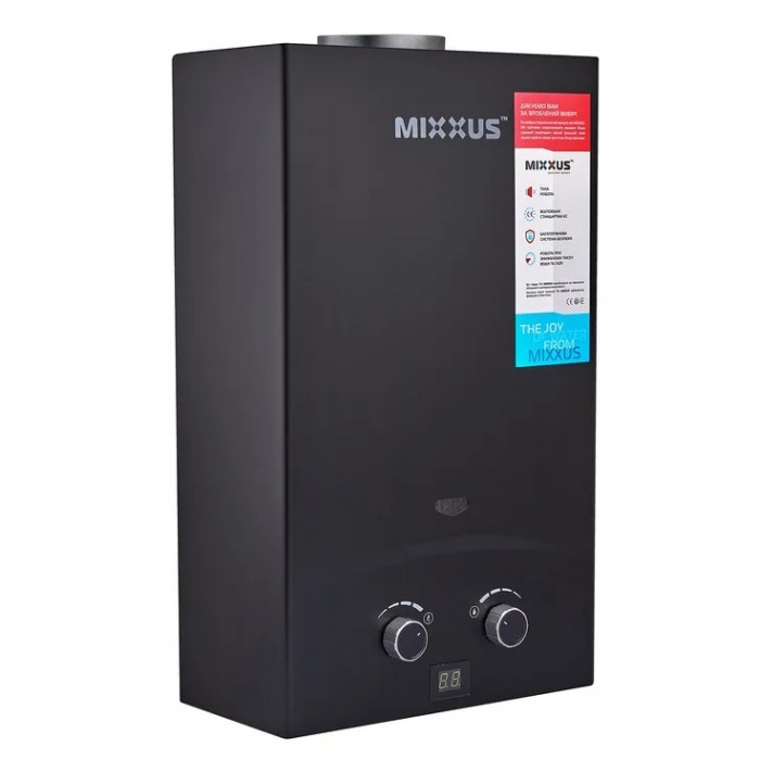 Газова колонка Mixxus GWH-0210 BASIC BLACK Газова колонка Mixxus GWH-0210 BASIC BLACK