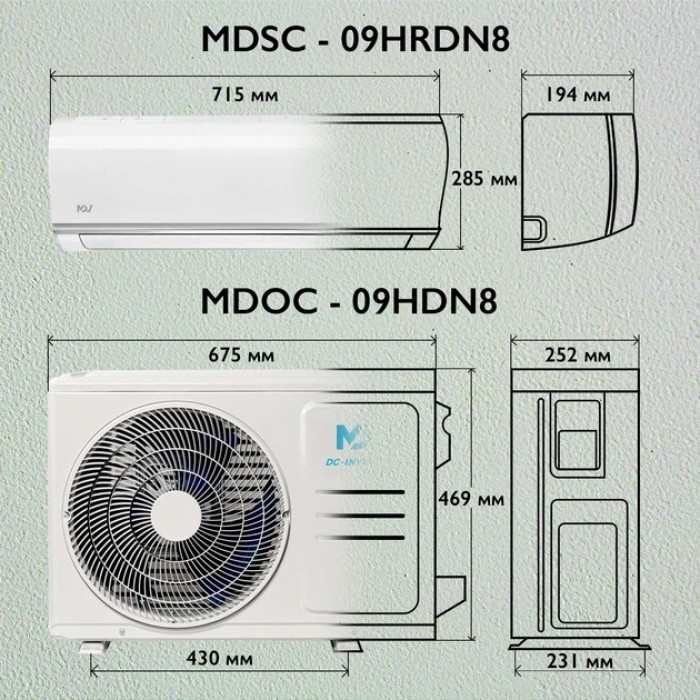 Инверторный кондиционер MDV MDSC-09HRDN8/MDOC-09HDN8 Инверторный кондиционер MDV MDSC-09HRDN8/MDOC-09HDN8