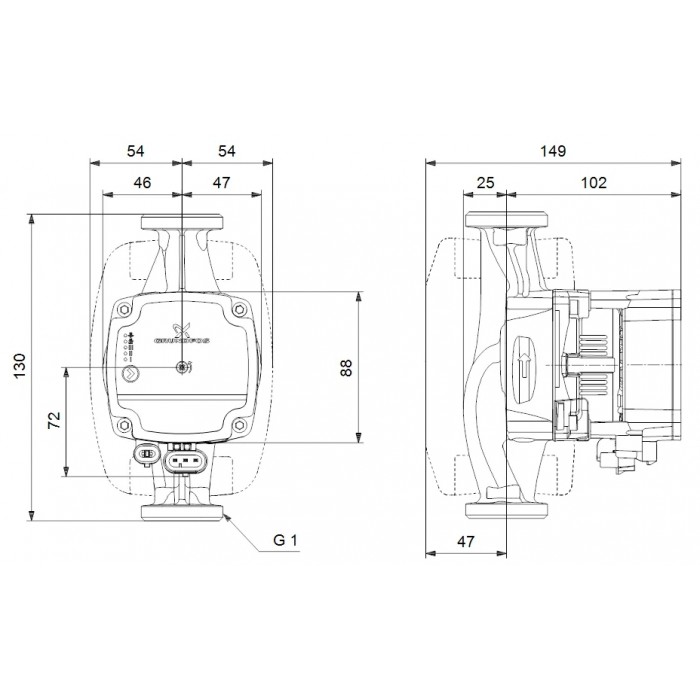 Циркуляционный насос Grundfos ALPHA1 L 15-40 130 Циркуляционный насос Grundfos ALPHA1 L 15-40 130