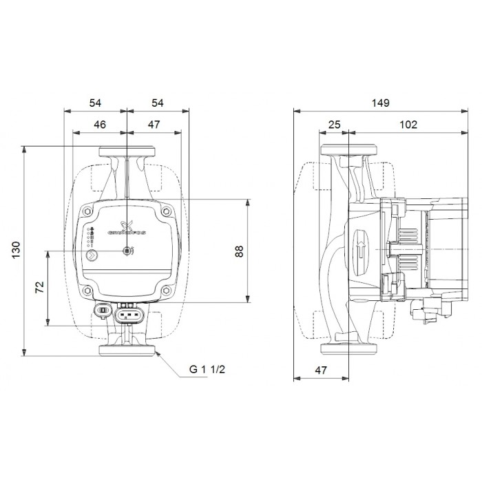 Циркуляційний насос Grundfos ALPHA1 L 25-60 130