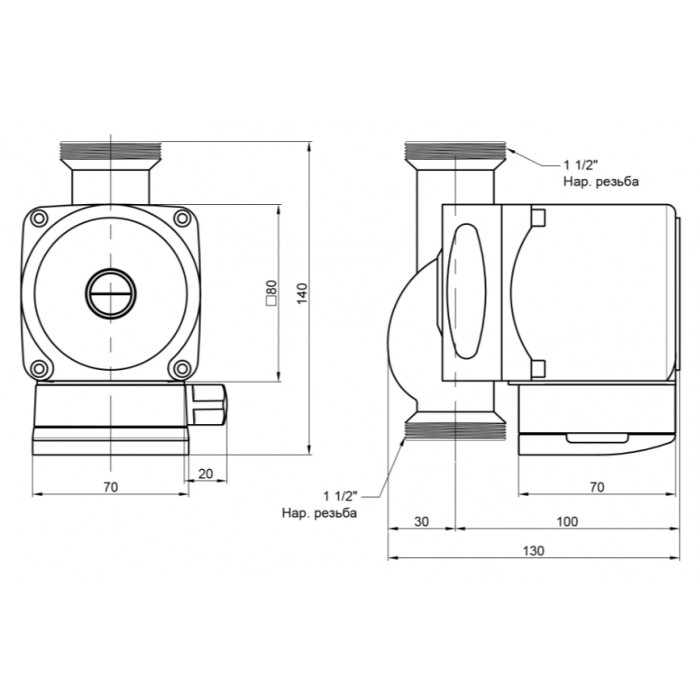 Циркуляційний насос Grundfos UPS 25-40 130 (88P3200153)