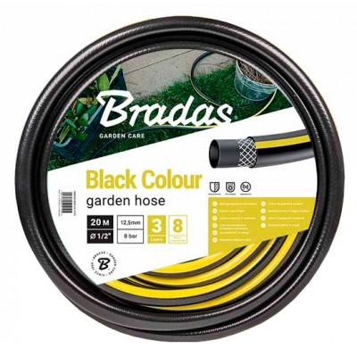 Шланг садовый армированный Bradas BLACK COLOUR 1/2" - 20м черный WBC1/220