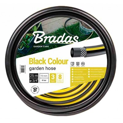 Шланг садовый армированный Bradas BLACK COLOUR 3/4" - 25м черный WBC3/425