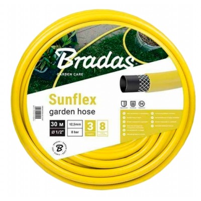 Шланг садовый армированный Bradas SUNFLEX 1/2" - 30м желтый WMS1/230