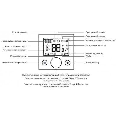 Беспроводной программатор для котла Castle AC8078G-RF Wi-Fi