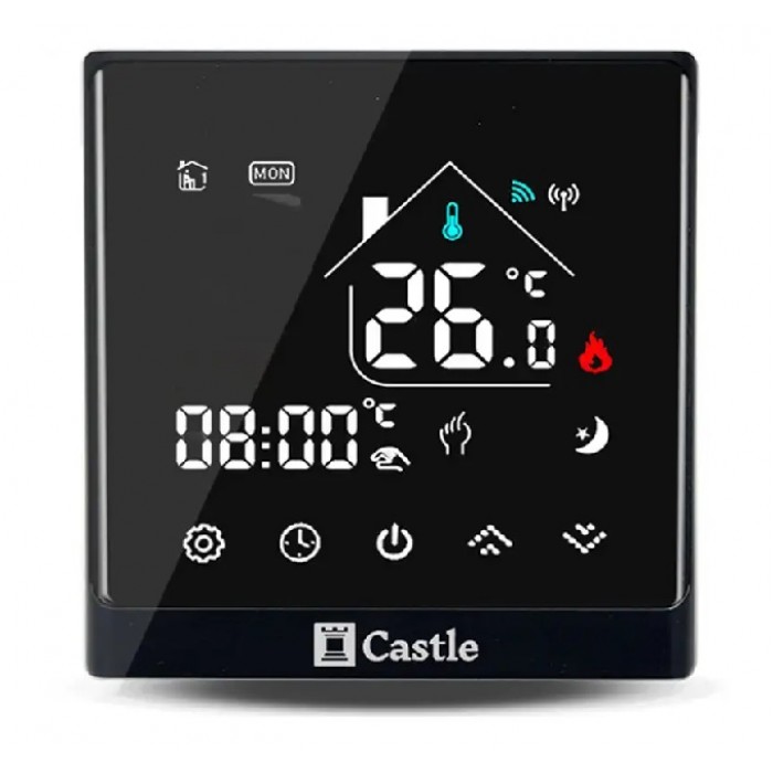 Терморегулятор сенсорний Castle АС8400H Black