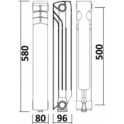 Радиатор алюминиевый GALLARDO ALPOWER 500/96