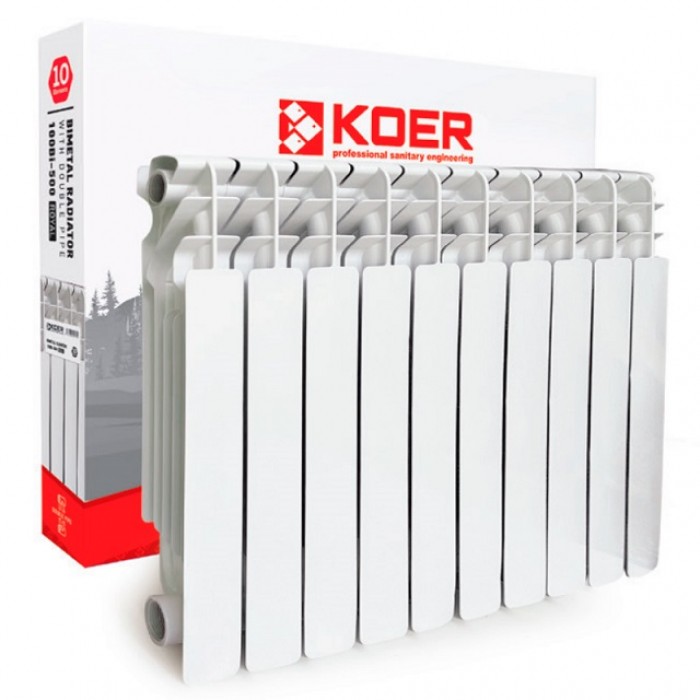 Радиатор двухтрубный биметаллический KOER 100 Bimetal-500 ROYAL