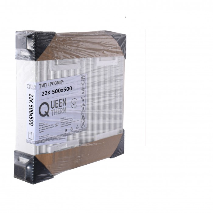 Сталевий радіатор QUEEN THERM 22Т 500х500 бічне підключення