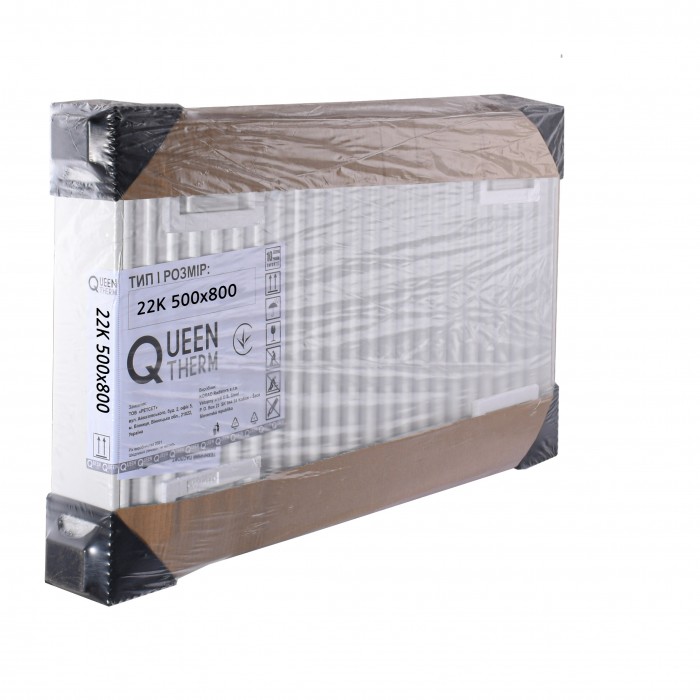 Сталевий радіатор QUEEN THERM 22Т 500х800 бічне підключення