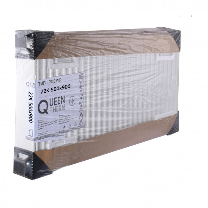 Сталевий радіатор QUEEN THERM 22Т 500х900 бічне підключення