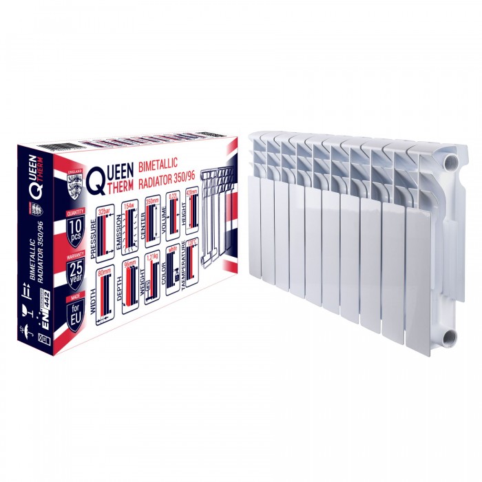 Радіатор біметалічний QUEEN THERM 350/96