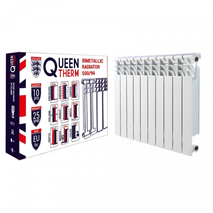 Радіатор біметалічний QUEEN THERM 500/96