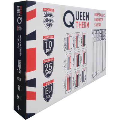 Радиатор биметаллический QUEEN THERM 500/96