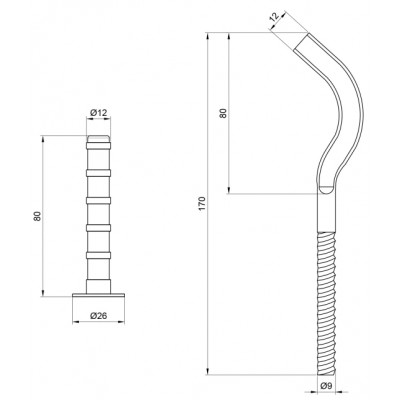 Кронштейн для радиатора Thermo Alliance Standart SD109170R 9х170 мм