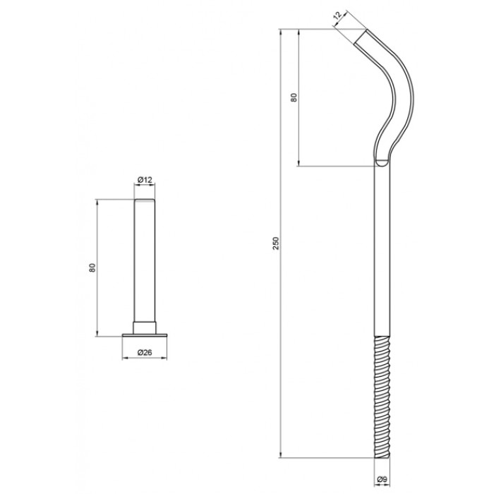 Кронштейн радіаторний Thermo Alliance Standart SD112250 9х250 мм