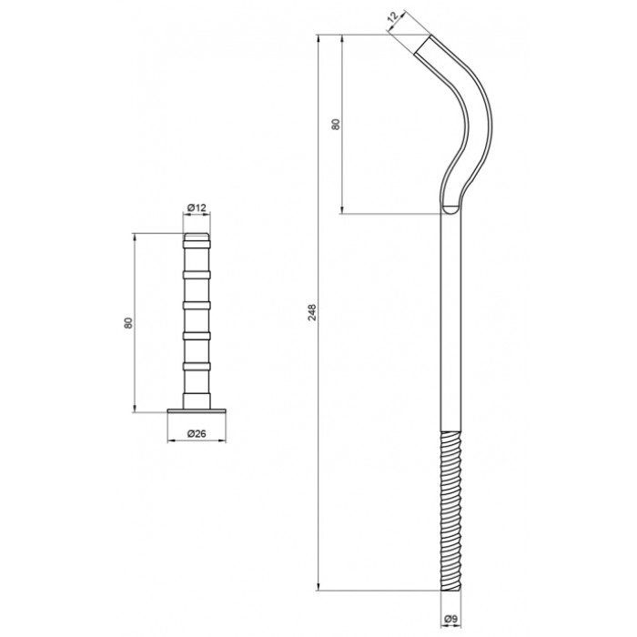 Кронштейн для чуг. радиатора Thermo Alliance Standart SD113250 10х250 мм