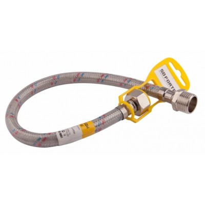 Шланг нержавейка SD Forte 1/2"x1/2" НВ 20см SF382W20