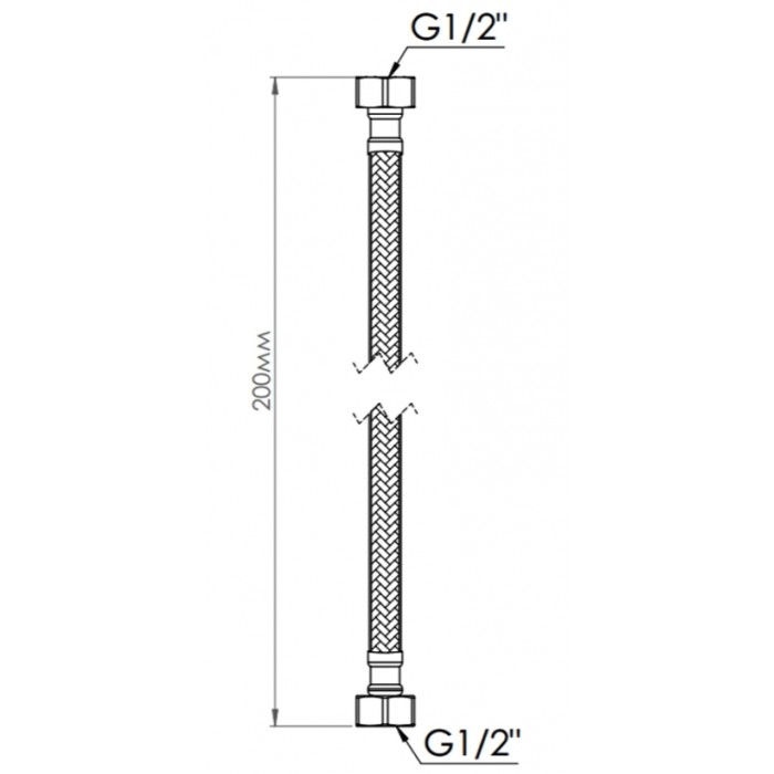 Шланг антикоррозия Thermo Alliance Forte NYLON 1/2"x1/2" ВВ 20см SF391W20