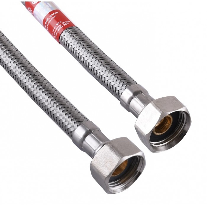 Шланг нержавейка TUCAI 1/2"x1/2" ВВ 0,2м TAQ HG-1212-200