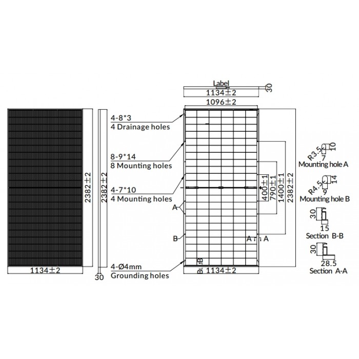 Двухсторонний солнечный модуль Luxen LNDT-625ND (bifacial) Двухсторонний солнечный модуль Luxen LNDT-625ND (bifacial)