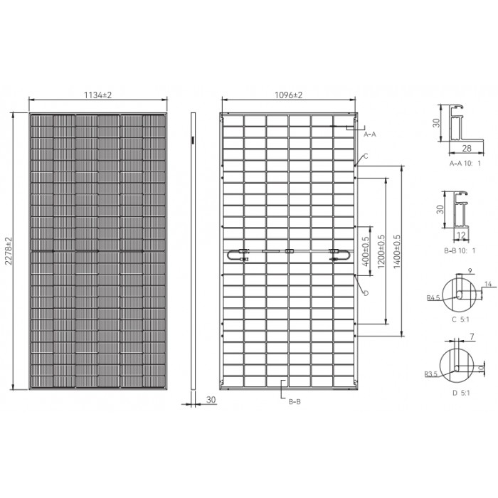 Солнечный двухсторонний модуль TW Solar TWMND-72HD575 575 Вт N-type Bifacial Солнечный двухсторонний модуль TW Solar TWMND-72HD575 575 Вт N-type Bifacial