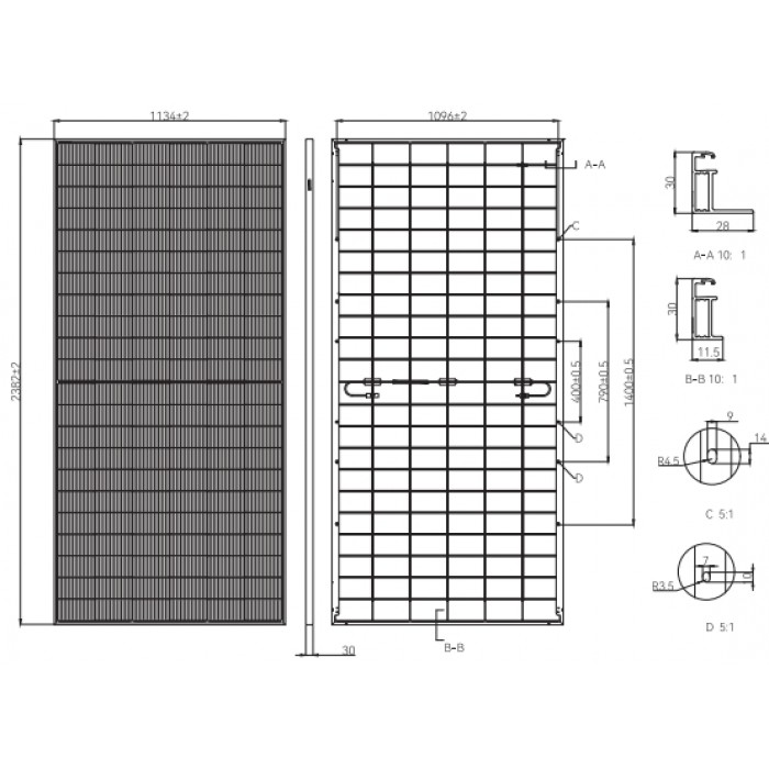 Солнечный двухсторонний модуль TW Solar TWMNH-66HD630 630 Вт N-type Bifacial Солнечный двухсторонний модуль TW Solar TWMNH-66HD630 630 Вт N-type Bifacial